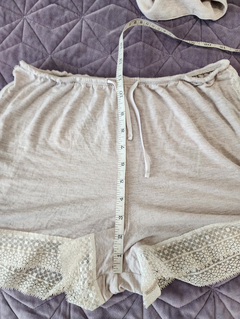 Victoria's Secret Super Soft Modal Lace Trim Pajama Set Cream Beige Small - Picture 16 of 16